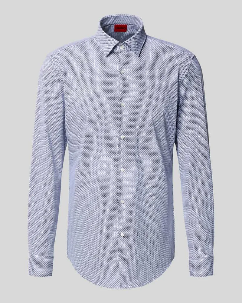 HUGO BOSS Slim Fit Businesshemd aus leichtem Stretch-Material Modell 'KENNO Weiss