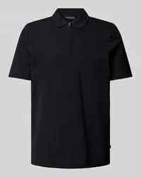 Maerz Regular Fit Poloshirt mit kurzer Reißverschlussleiste Black