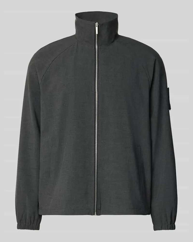 S.Oliver Regular Fit Blouson mit Raglanärmeln Anthrazit