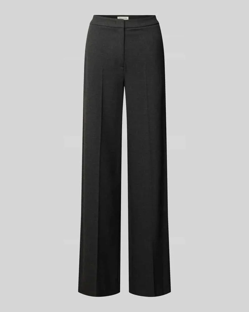 Marc O'Polo Regular Fit Stoffhose mit Bundfalten High Waist Anthrazit