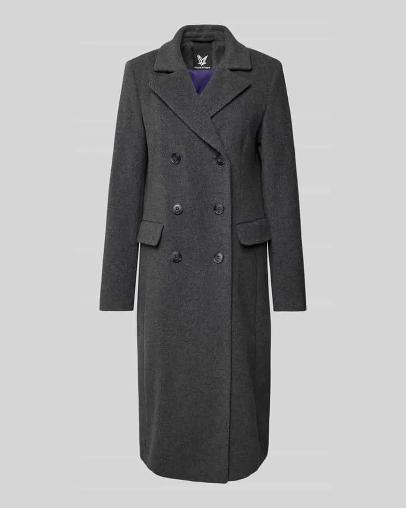 Fuchs Schmitt Regular Fit Wollmantel mit Kaschmir-Anteil Anthrazit
