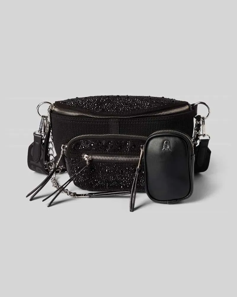 Steve Madden Bauchtasche mit Strasssteinbesatz Modell 'Maxima Black