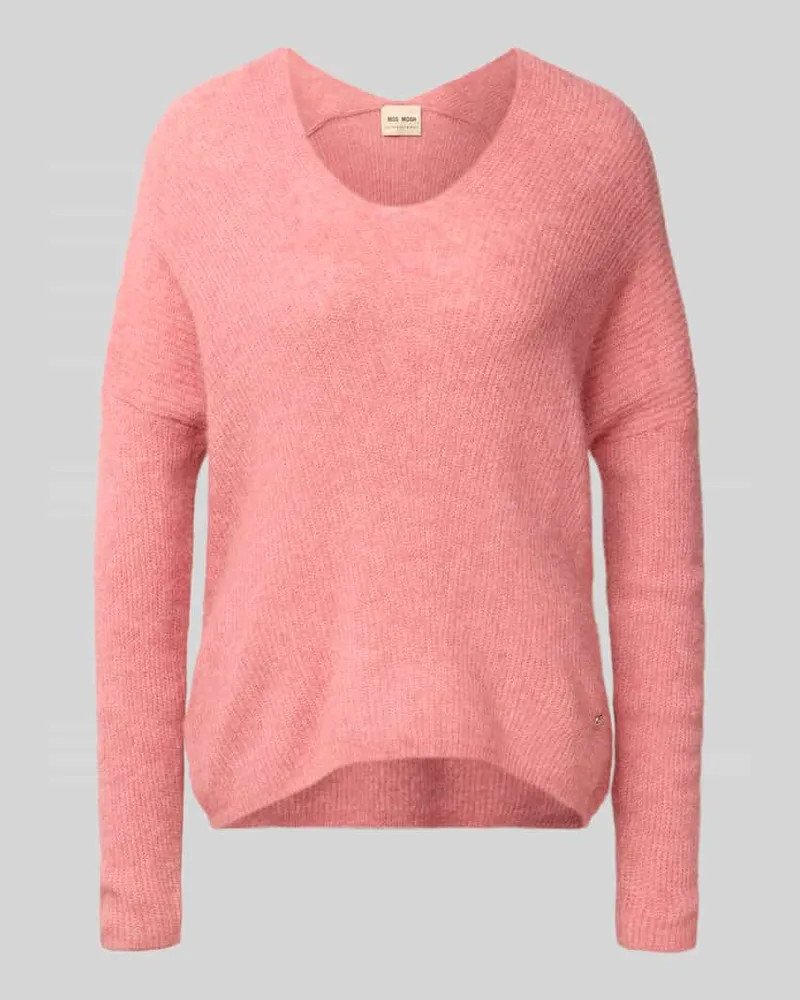 Mos Mosh Regular Fit Pullover aus Woll-Alpaka-Mix Modell 'Thora Hellrot