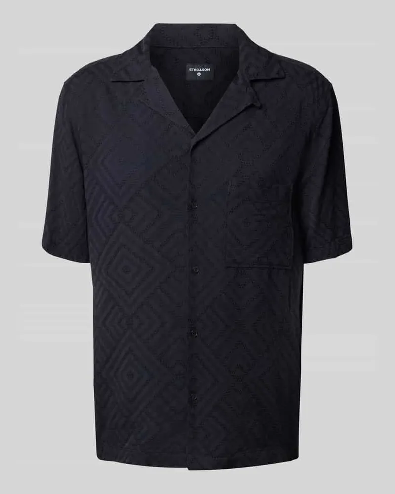Strellson Regular Fit Freizeithemd aus Viskose-Baumwoll-Mix Modell 'CISCO Black