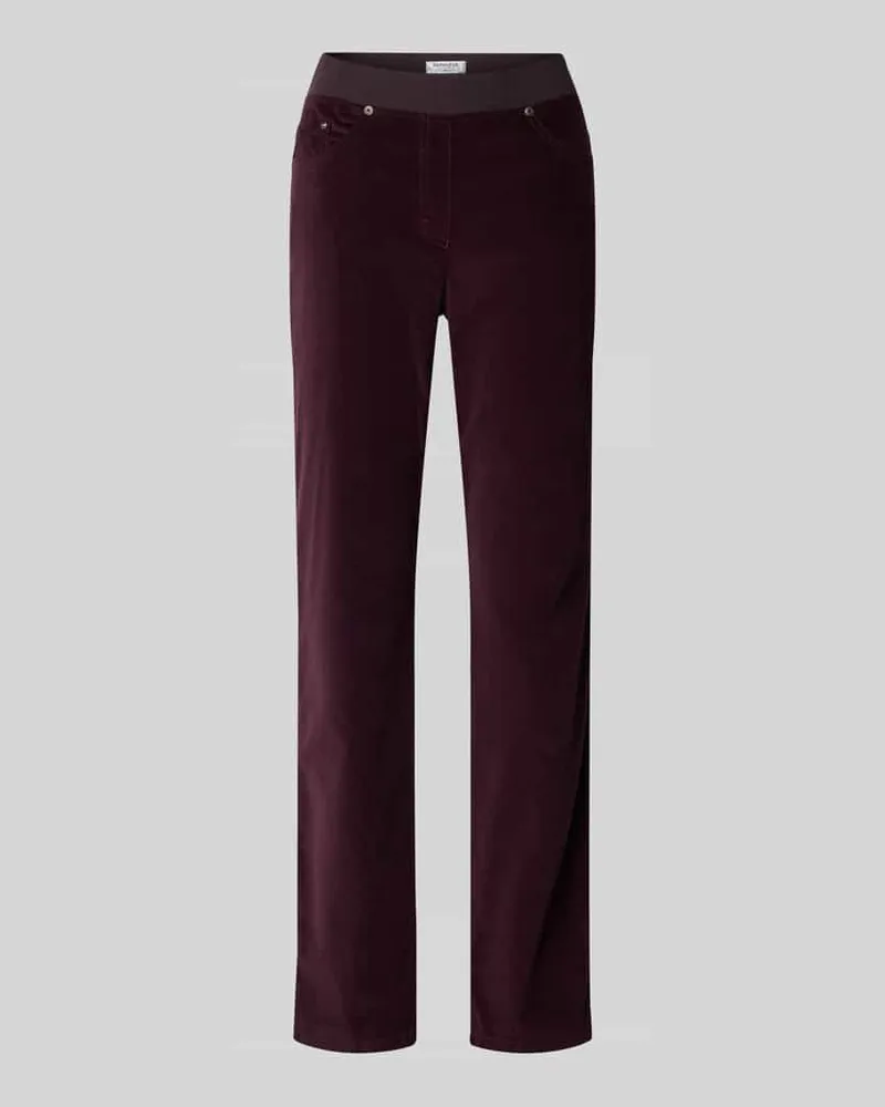 Brax Flared Fit Cordhose mit Viskose-Anteil Modell 'PAMINA Bordeaux