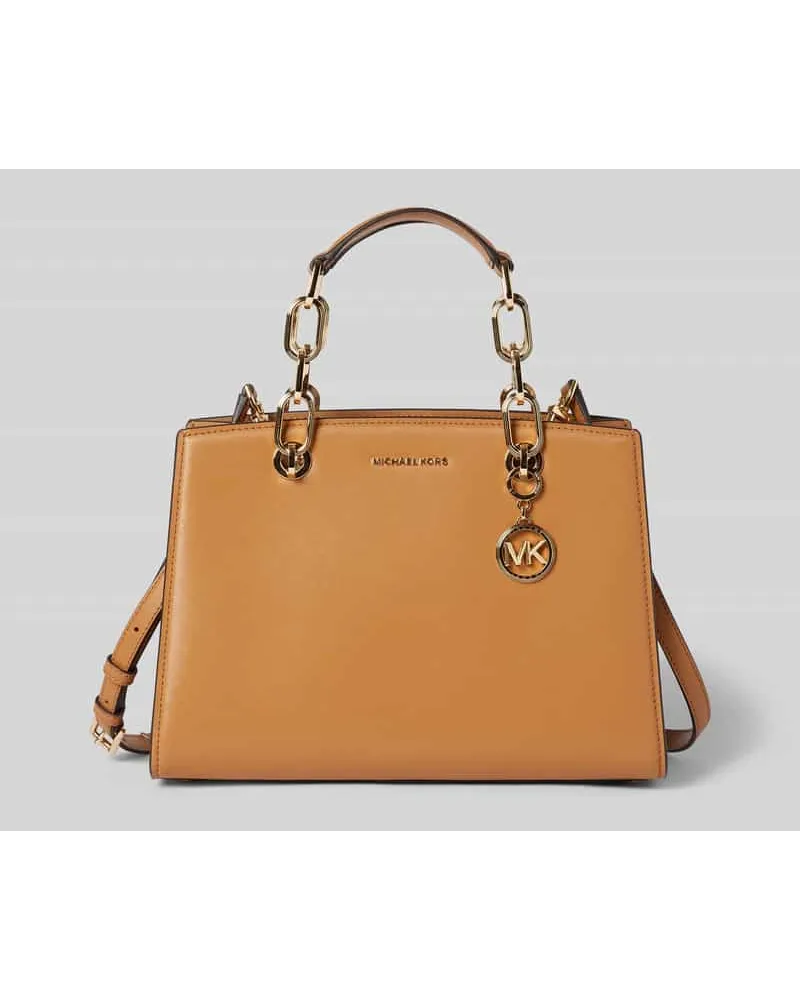 Michael Kors Handtasche mit Label-Applikationen Modell 'CYNTHIA Beige