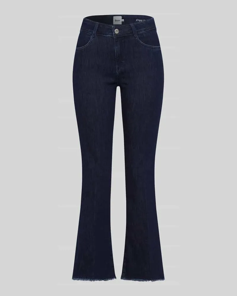 Brax Bootcut Jeans mit Fransen Modell 'SHAKIRA Dunkelblau