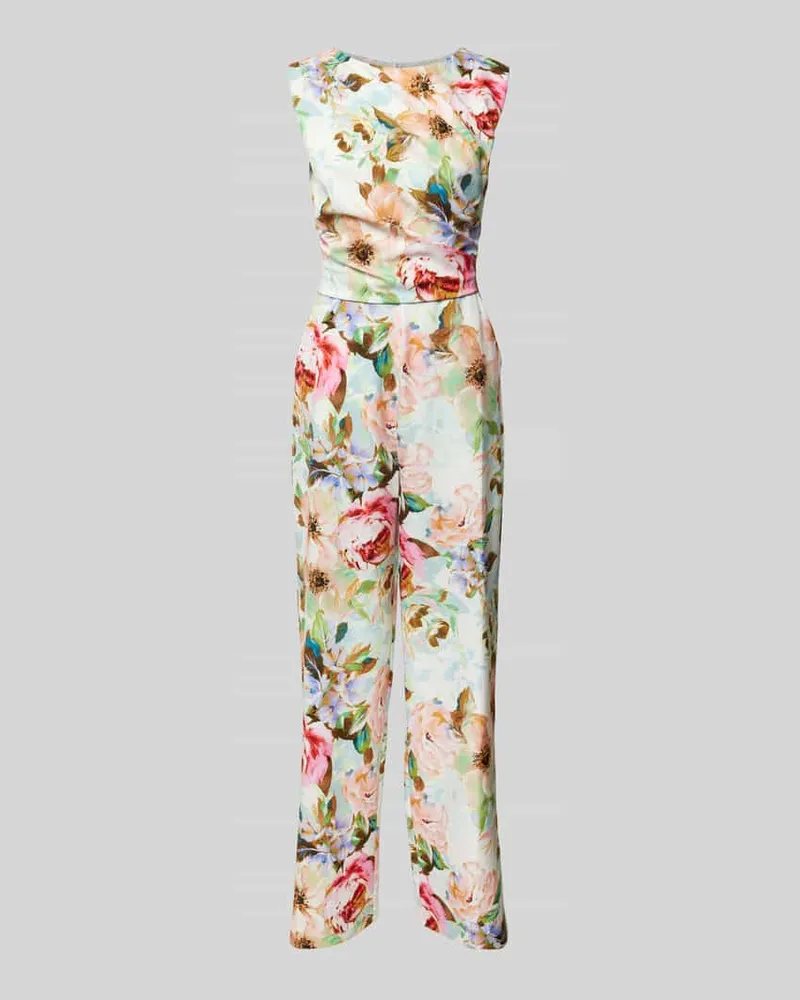 Swing Jumpsuit mit floralem Muster Lachs_