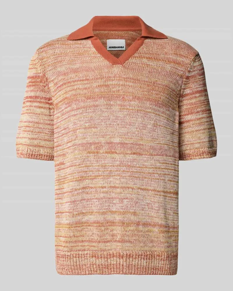 Armedangels Regular Fit Poloshirt aus reiner Bio-Baumwolle Modell 'YARNMIX Orange