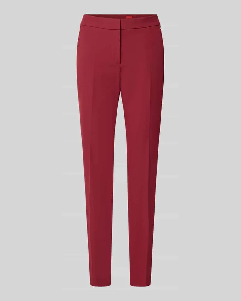 HUGO BOSS Schmale Hose mit Label-Detail Modell 'Hagonia-1 Dunkelrot
