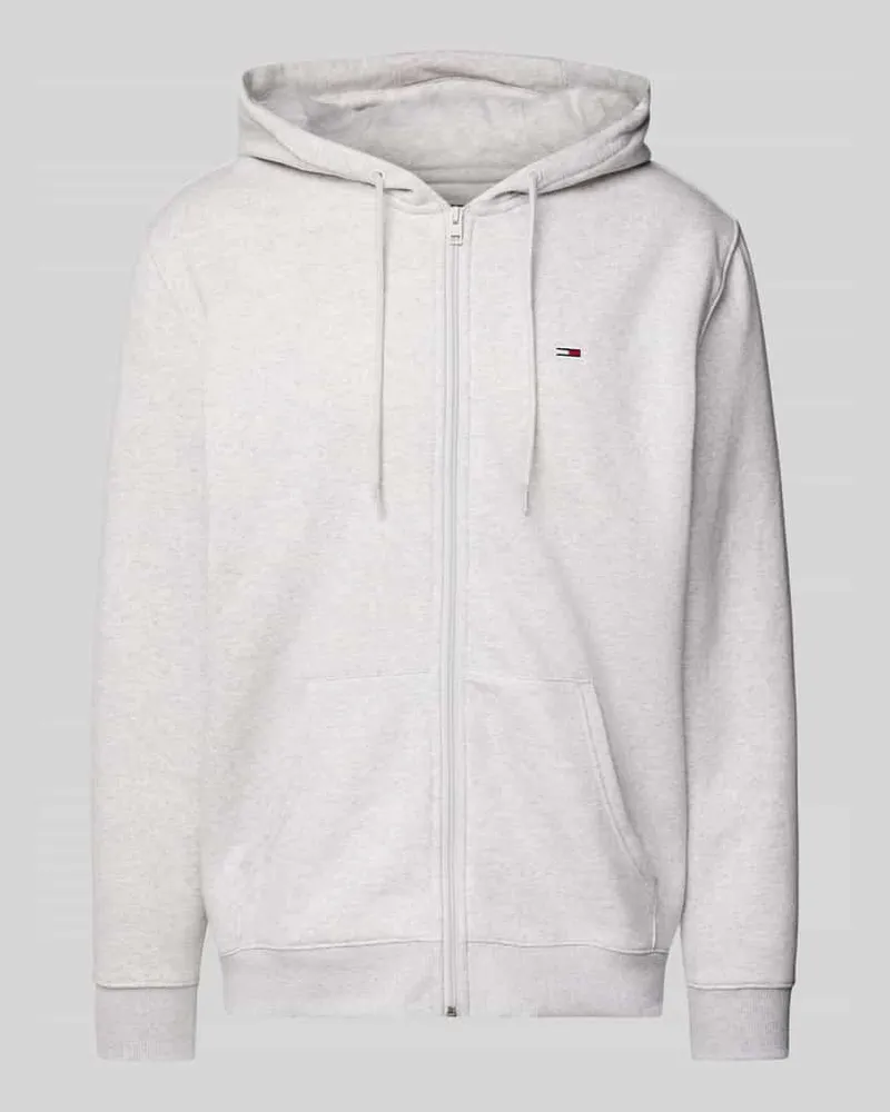 Tommy Hilfiger Regular Fit Sweatjacke mit Kapuze Hellgrau