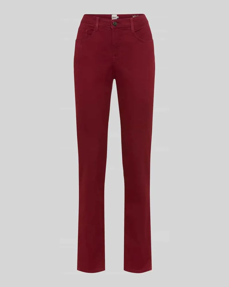 Brax Regular Fit Gerade Hose aus Lyocell-Mix mit Modal-Baumwoll-Anteil Modell 'MARY Bordeaux