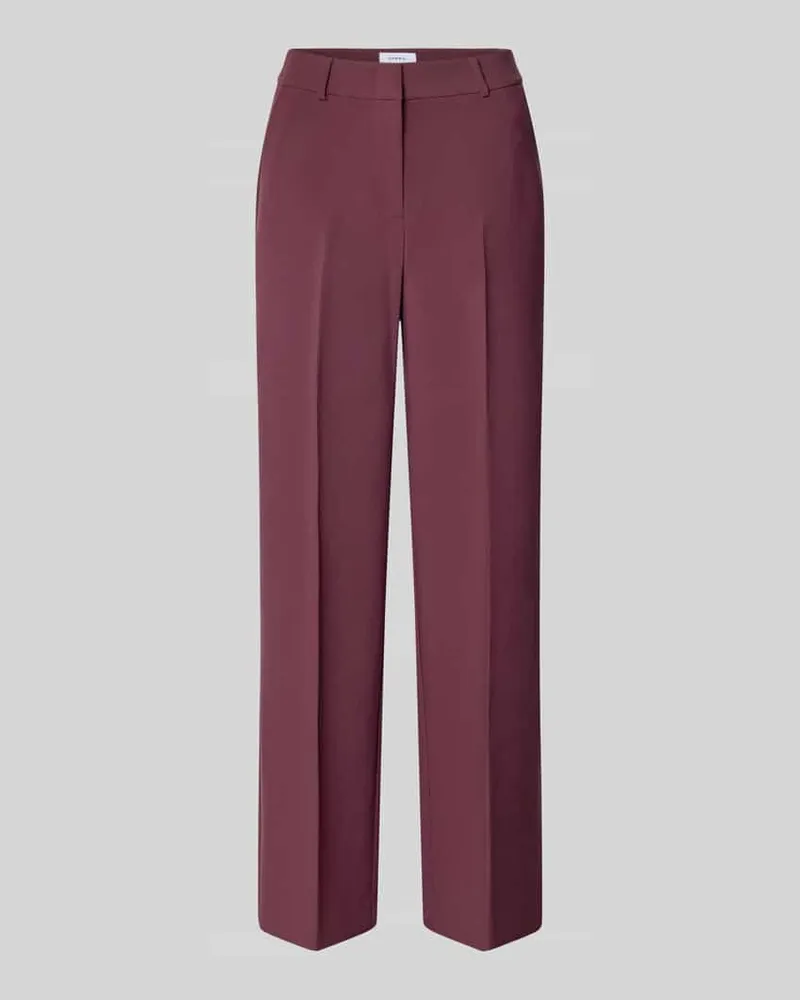 COMMA Hose mit Bügelfalten Bordeaux