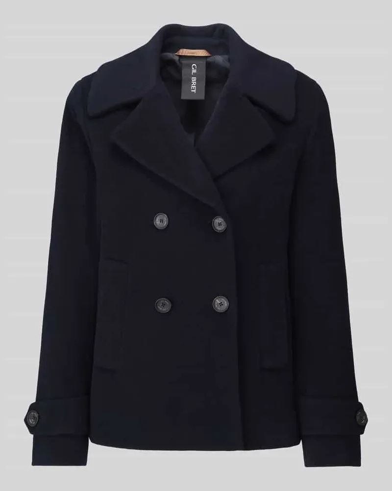 Gil Bret Regular Fit Kurzmantel aus Woll-Kaschmir-Mix Marine