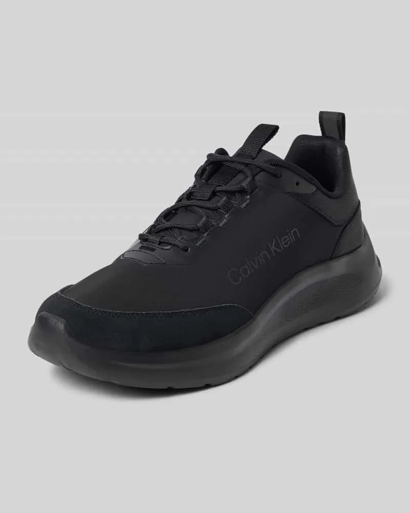 Calvin Klein Herren Sneaker mit Leder Besatz Modell 'LIGHT EVA Black