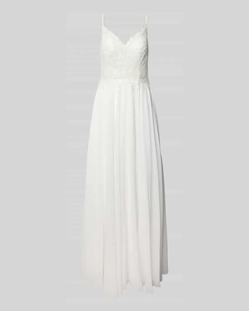 Mascara Abendkleid mit Spitze Ecru