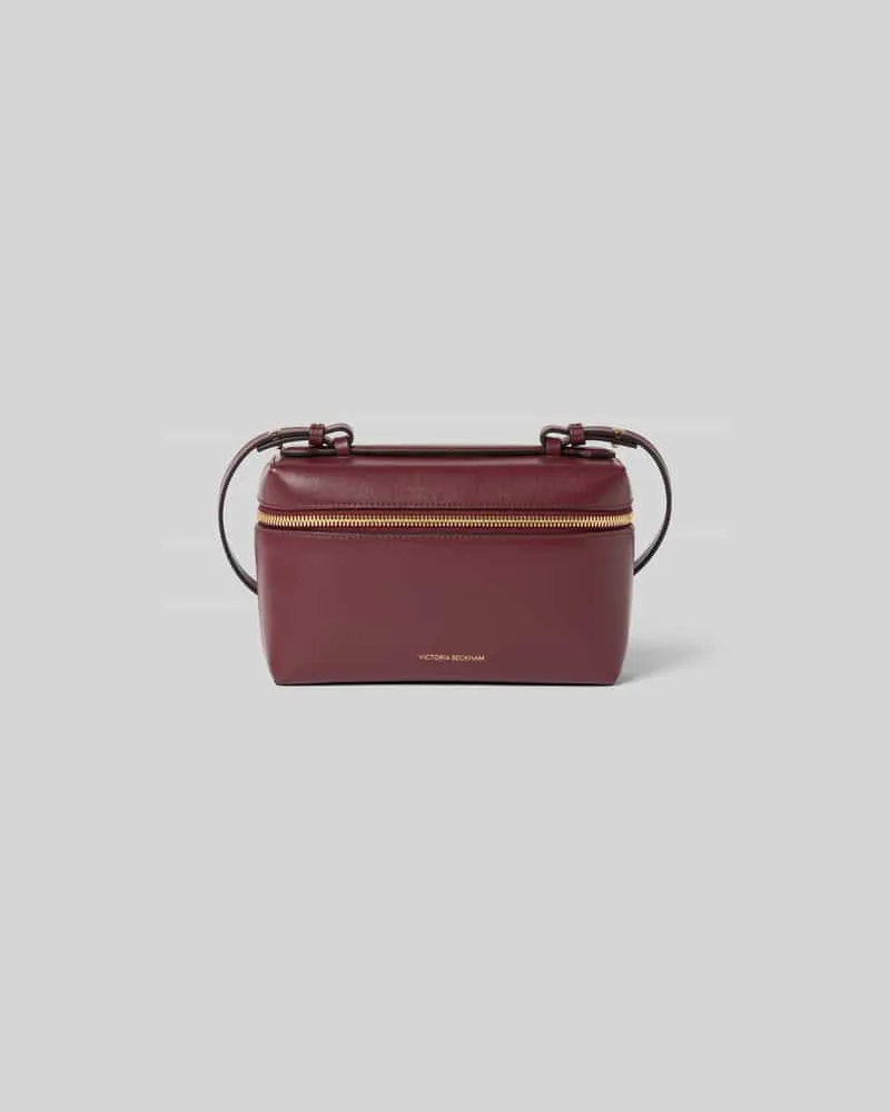 Victoria Beckham Crossbody Bag aus echtem Leder Bordeaux
