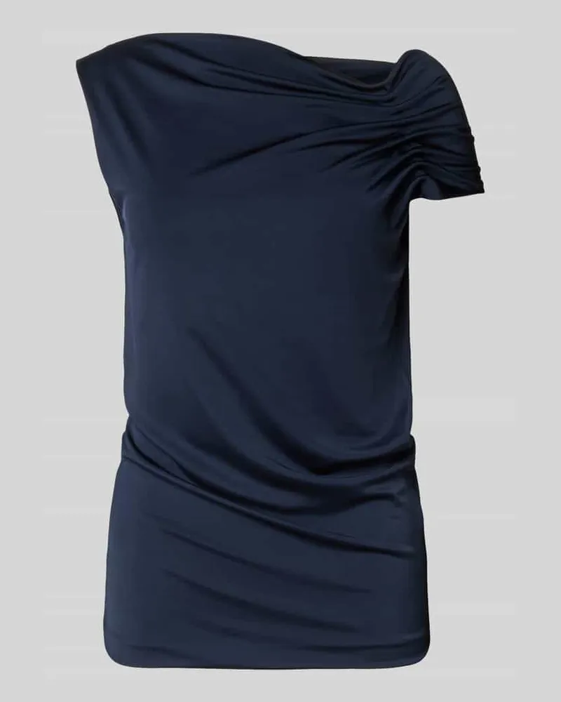HUGO BOSS Relaxed Fit Top aus Viskose-Mix Modell 'JOIA Marine