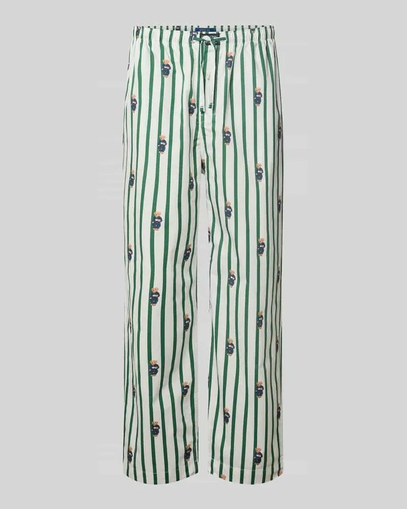 Ralph Lauren Regular Fit Pyjama-Hose aus reiner Baumwolle Gruen