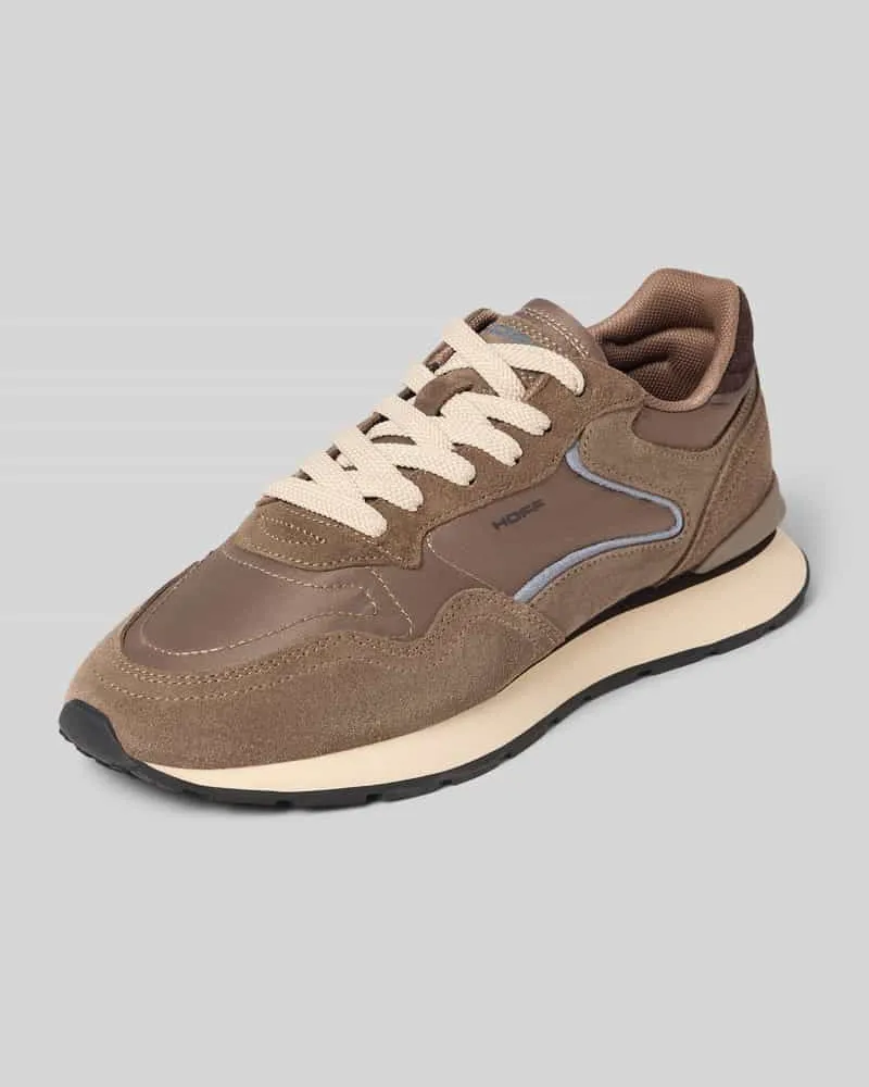 HOFF Sneaker aus Leder-Mix mit Logo-Detail Modell 'City Taupe