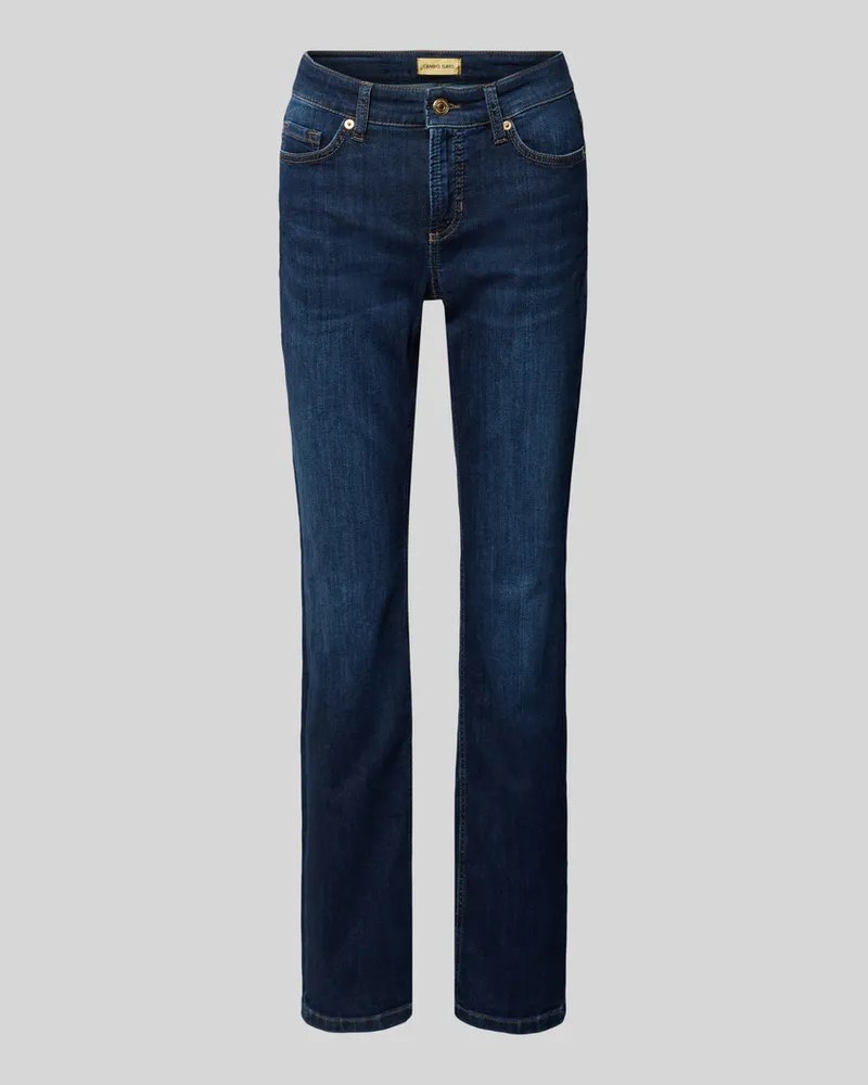 Cambio Straight Leg Jeans im 5-Pocket-Design Modell 'PIPER Dunkelblau