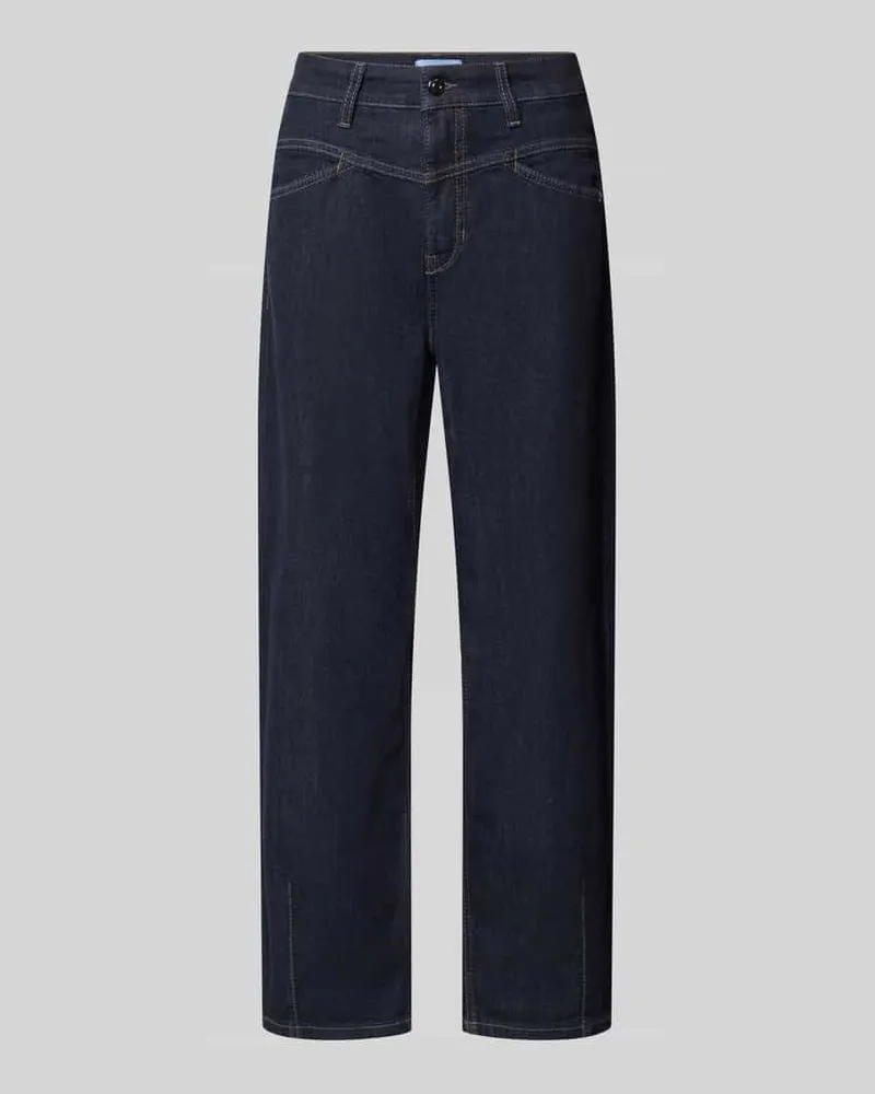 Cambio Barrel Fit Jeans aus Baumwoll-Mix Modell 'ELIN Dunkelblau