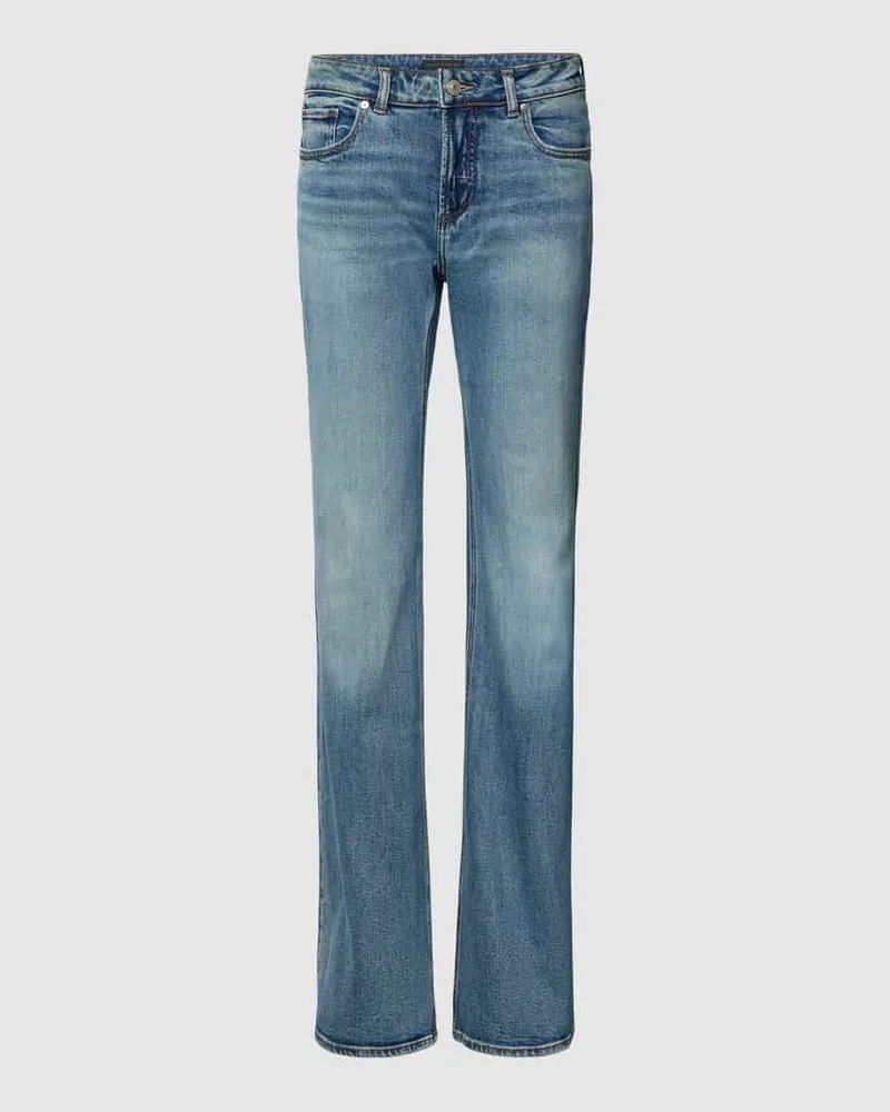 Silver Jeans Flared Cut Jeans im 5-Pocket-Design Modell 'Be Low Blau