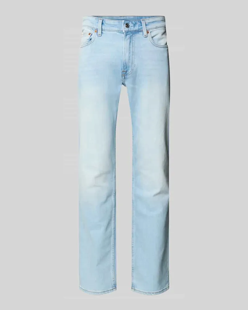 Calvin Klein Slim Fit Jeans aus Baumwoll-Mix Hellblau