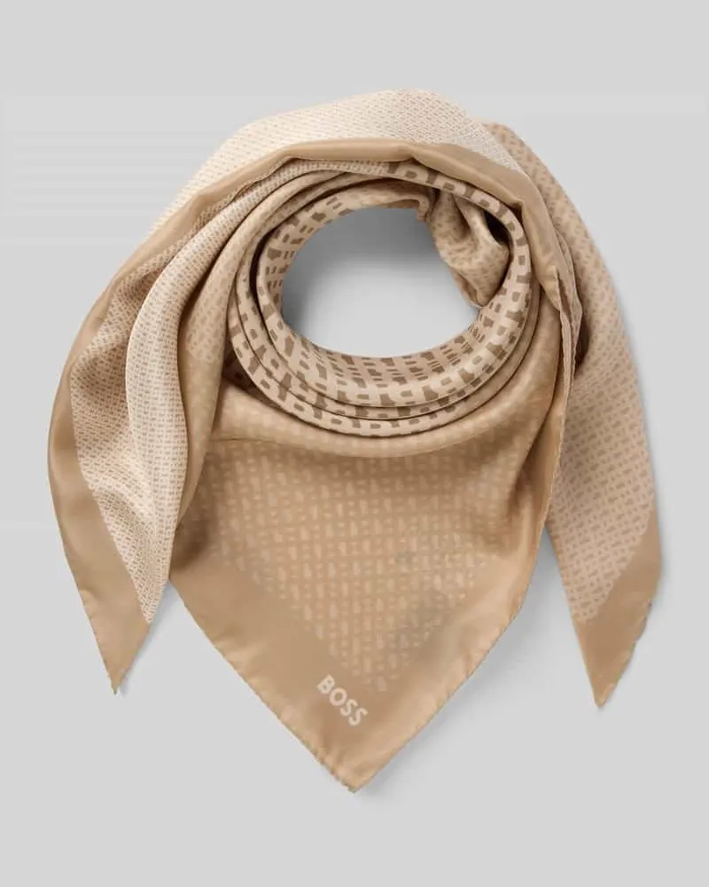 HUGO BOSS Tuch aus reiner Seide Modell 'LAINY Beige