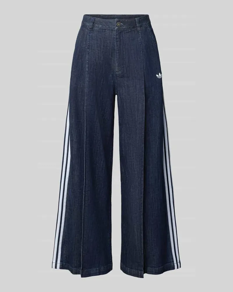 adidas Loose Fit Jeans aus Baumwoll-Mix Dunkelblau