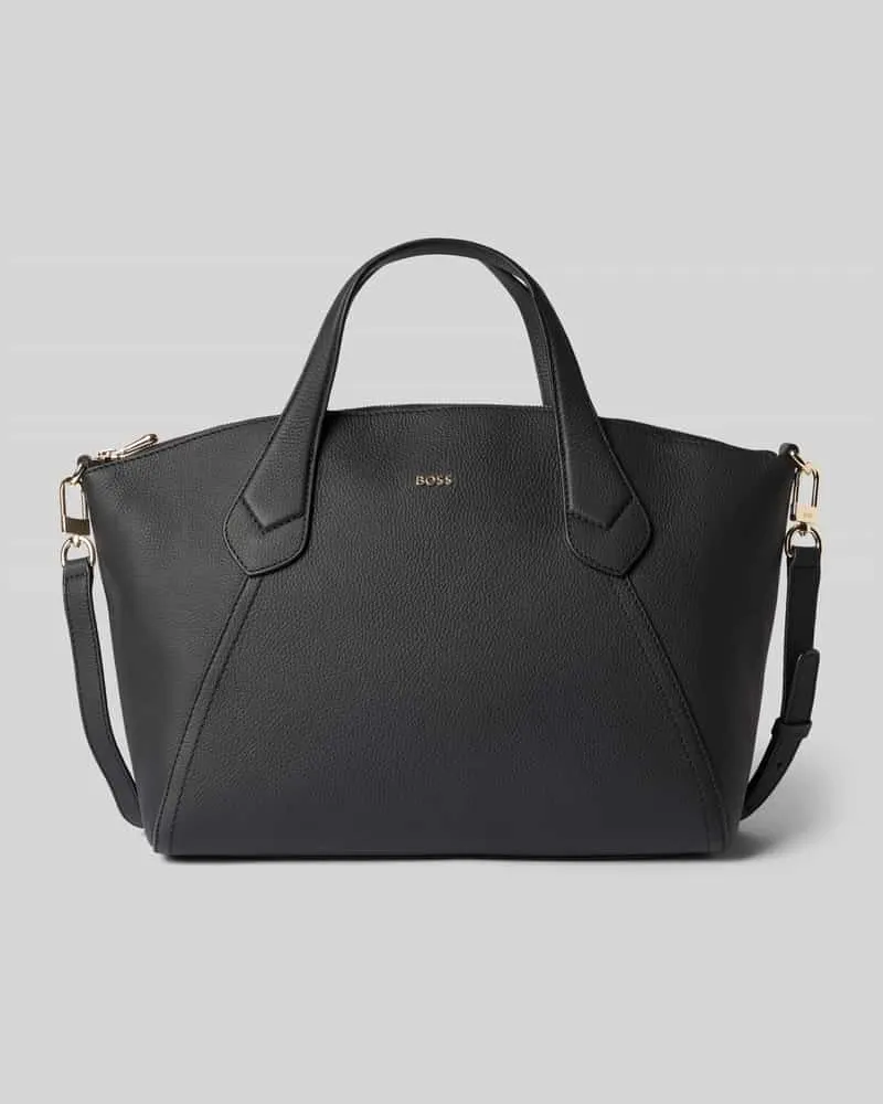 HUGO BOSS Shopper aus echtem Rindsleder Modell 'LENAH Black