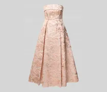 Midikleid mit floralem Allover-Stitching