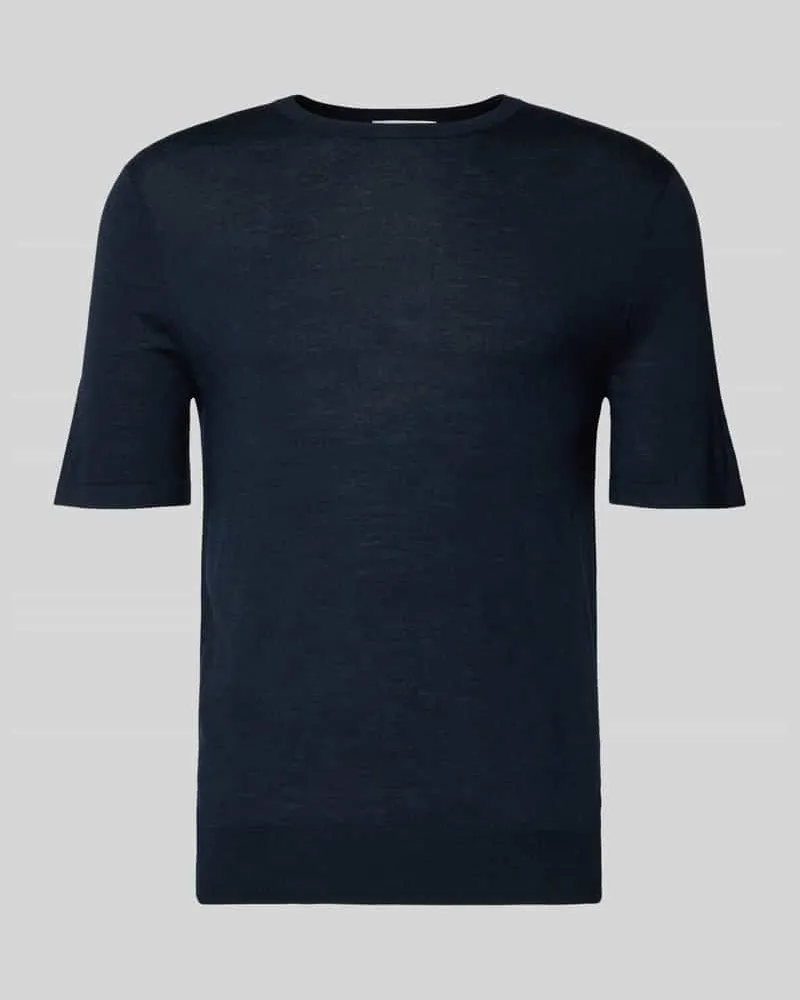 Tiger of Sweden Strickshirt mit Rundhalsausschnitt Modell 'Connor Dunkelblau