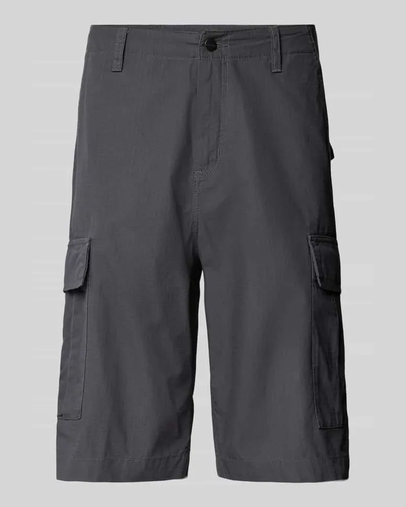 Carhartt WIP Cargoshorts mit Knopf- und Reißverschluss Anthrazit