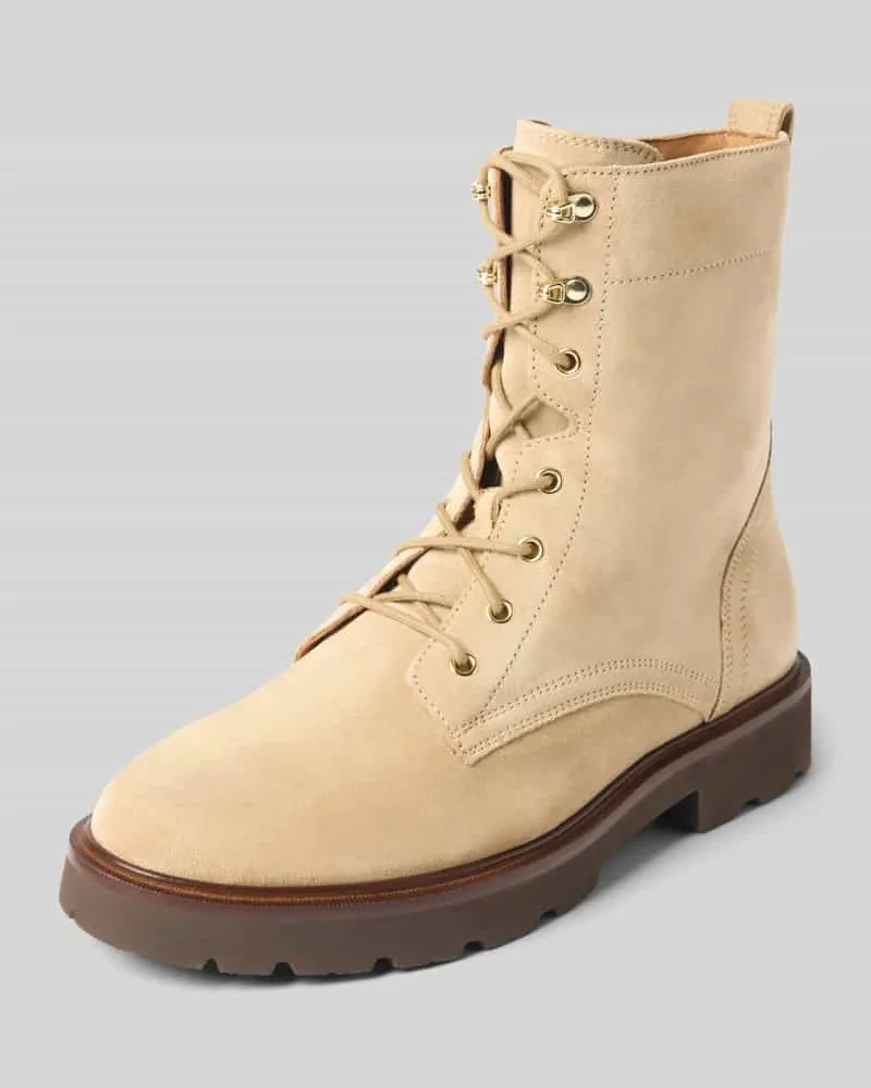 Geox Schnürstiefel mit Reißverschluss Modell 'Norize Sand