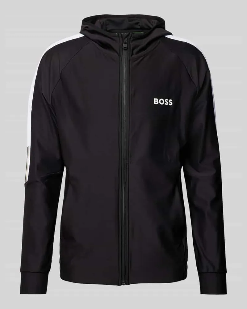 HUGO BOSS Sweatjacke mit Stehkragen Modell 'Sicon Black