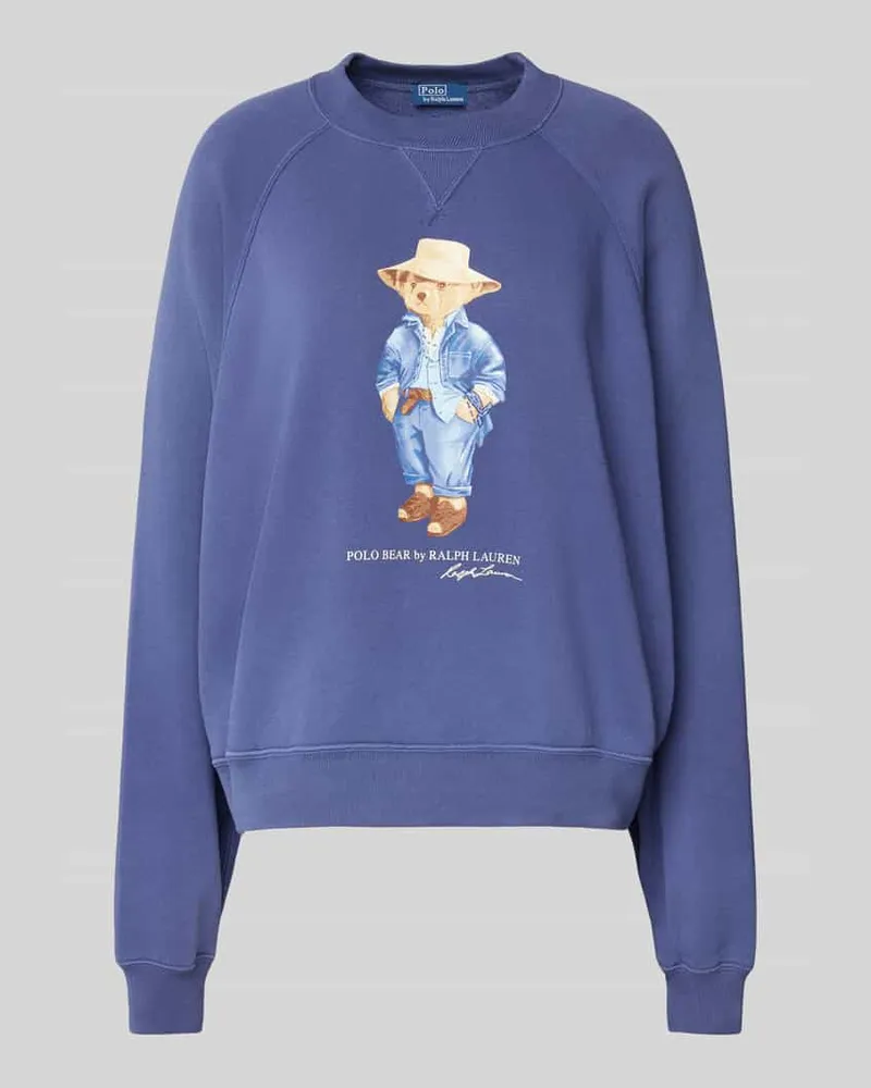 Ralph Lauren Oversized Sweatshirt mit Polo Bear Print Dunkelblau