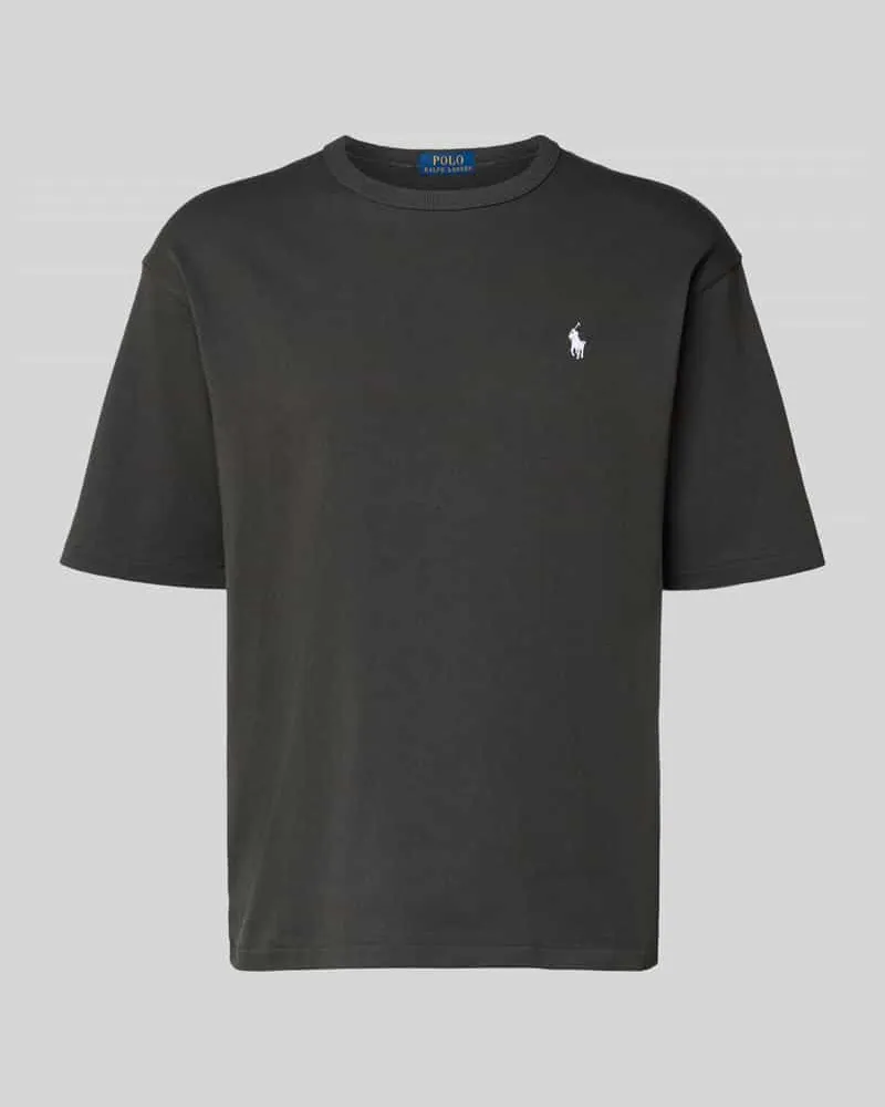 Ralph Lauren Relaxed Fit T-Shirt mit Label-Stitching Anthrazit