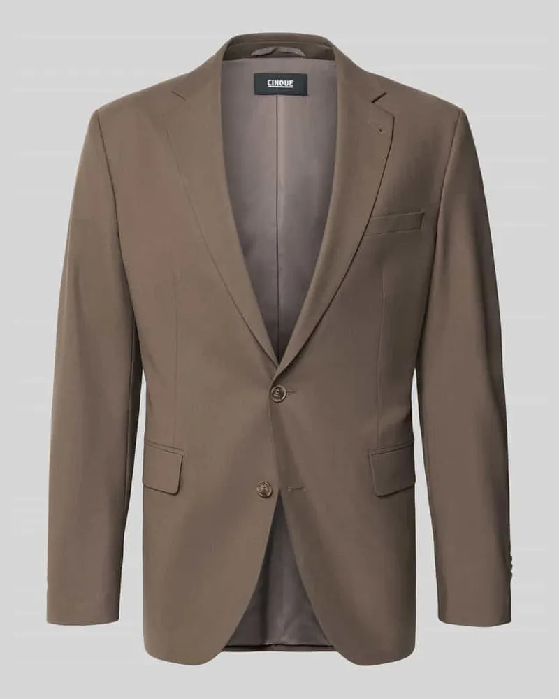 cinque Regular Fit Sakko aus Baumwoll-Mix Modell 'Totti Mittelbraun