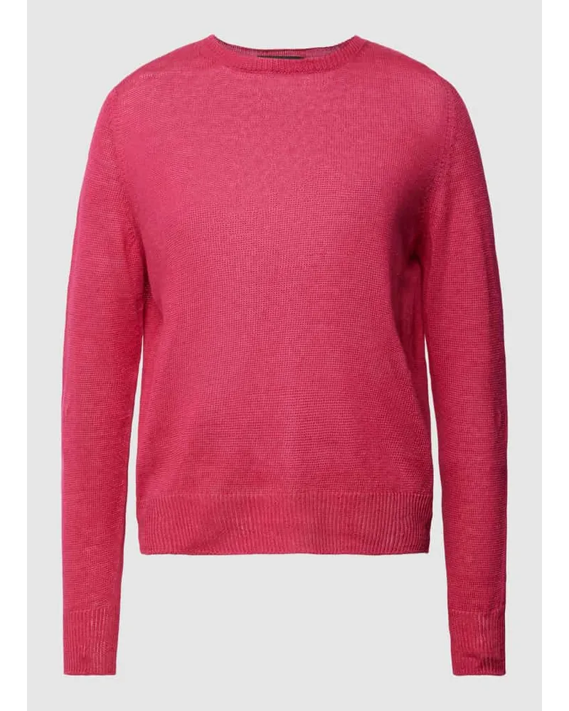 Max Mara Strickpullover aus reinem Flachs Modell 'ATZECO Fuchsia