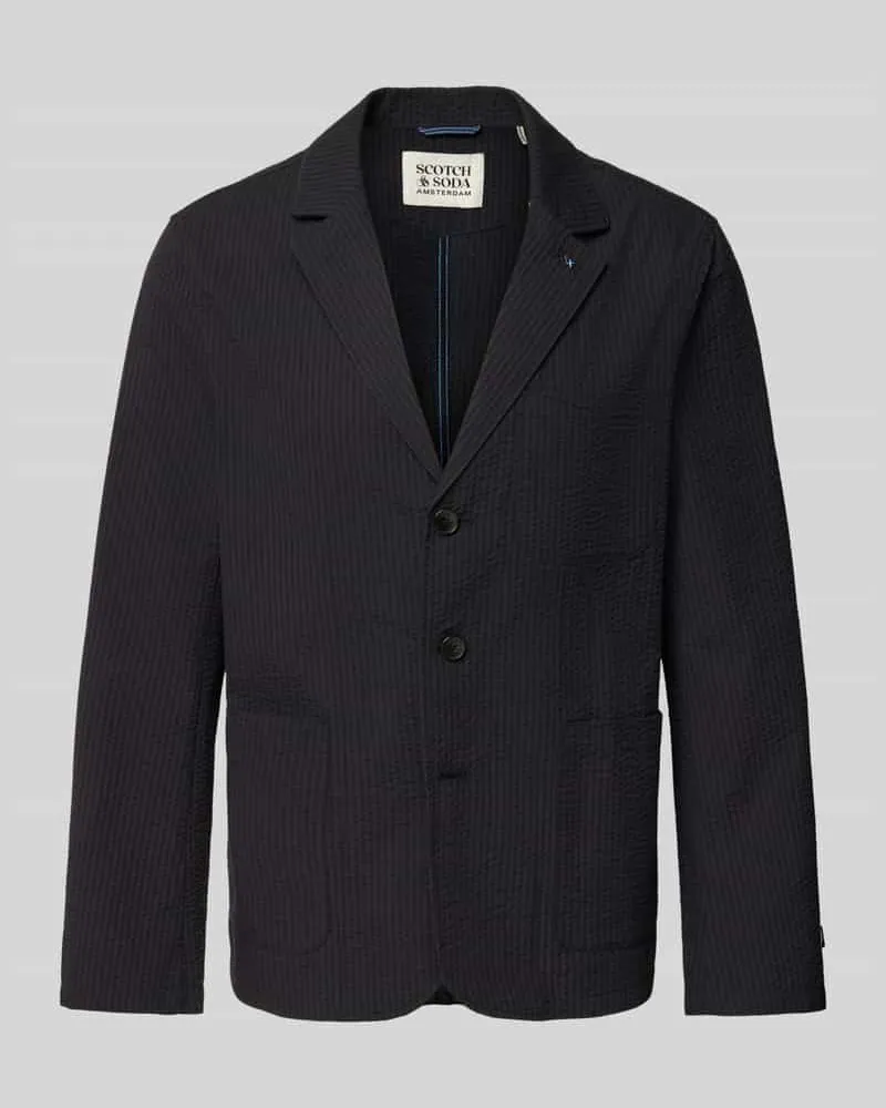Scotch&Soda 3-Knopf-Sakko mit Reverskragen Black