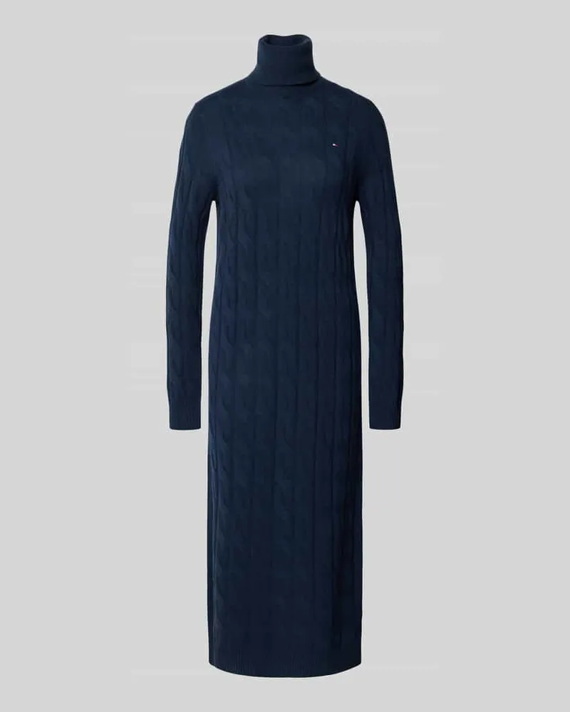 Tommy Hilfiger Fließendes Strickkleid aus Woll-Mix Marine