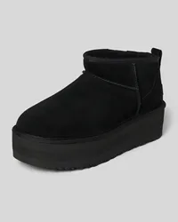 UGG Boots aus Leder mit Plateausohle Modell 'CLASSIC ULTRA MINI Black