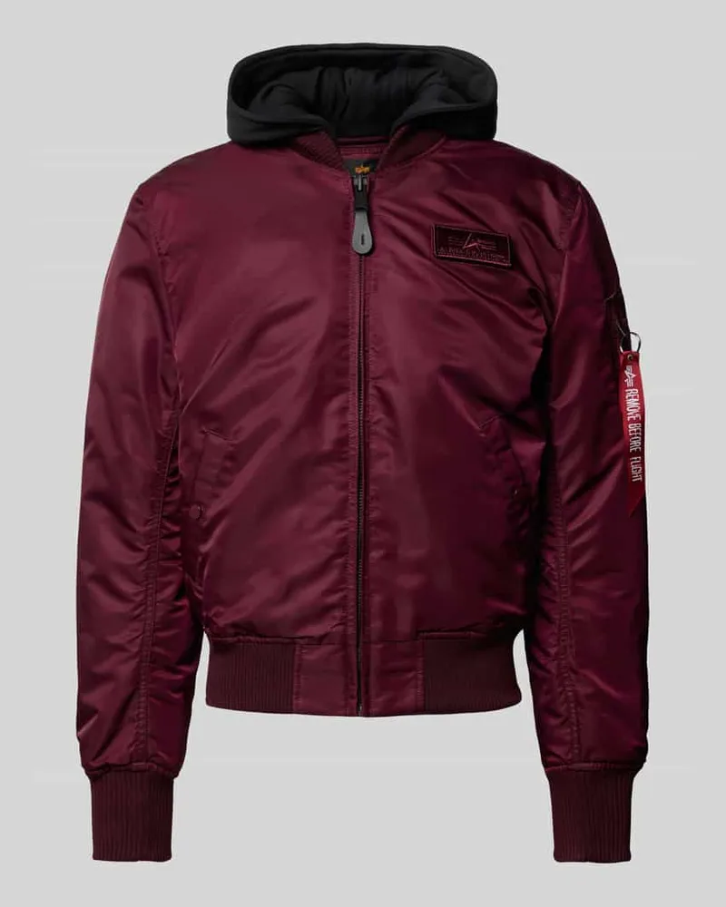 Alpha Industries Bomberjacke mit Label-Patch Bordeaux