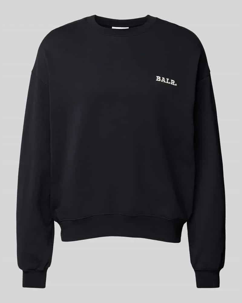 BALR. Sweatshirt mit Label-Stitching Modell 'GOTL Black