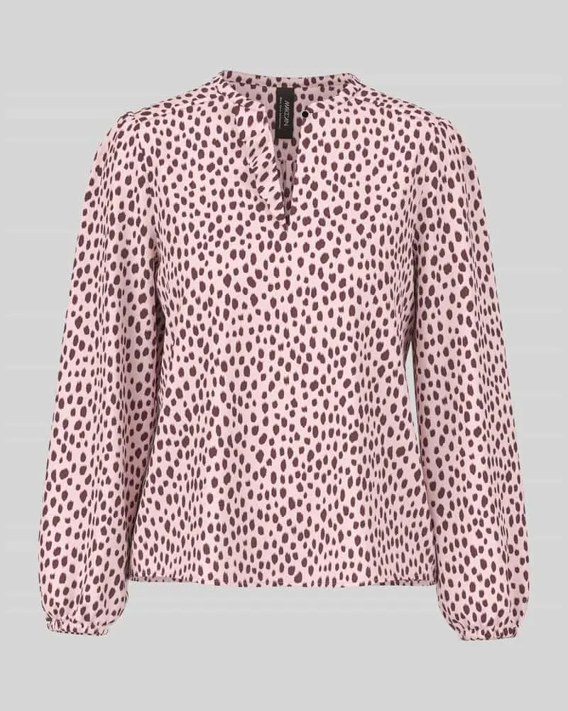 Marc Cain Loose Fit Bluse aus Polyester mit Punkte-Print Rosa