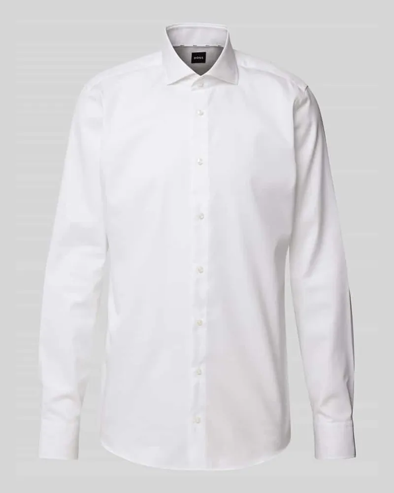 HUGO BOSS Regular Fit Businesshemd mit extra langem Arm Modell 'JOE Weiss