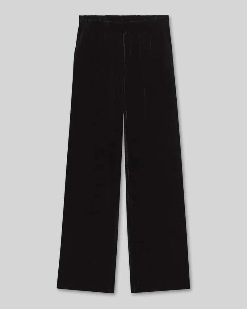 HUGO BOSS Regular Fit Hose mit Samtstruktur Black