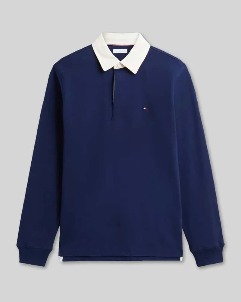 Tommy Hilfiger Relaxed Fit Poloshirt aus reiner Baumwolle Marine
