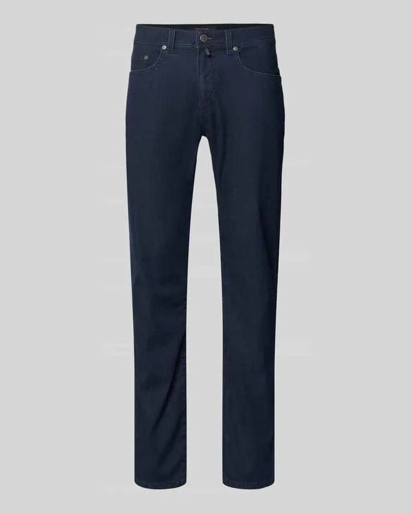Pierre Cardin Regular Fit Jeans mit Eingrifftaschen Modell 'Lyon Dunkelblau